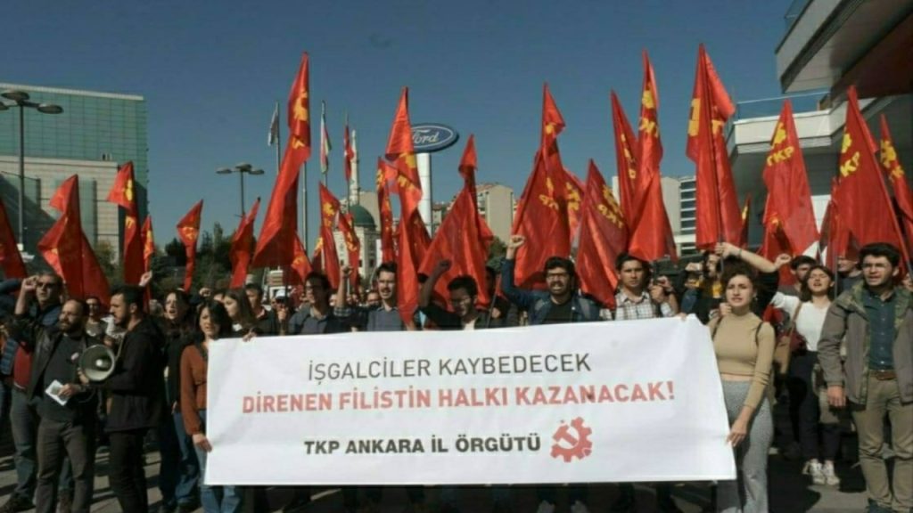 TKP'den İsrail Büyükelçiliği önünde Filistin eylemi