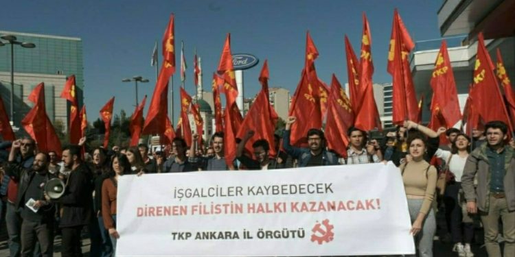 TKP'den İsrail Büyükelçiliği önünde Filistin eylemi