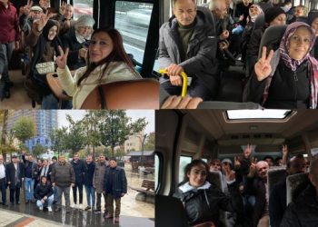 ‘Bijî Serok Apo’ sloganıyla İstanbul’dan Gemlik’e doğru yola çıktılar