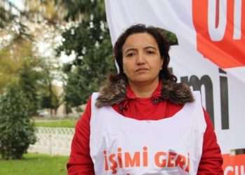 İBB önünde tek kişilik direniş