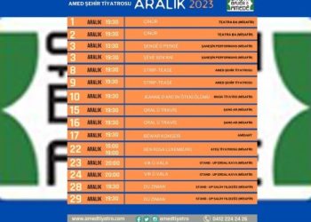 Amed Şehir Tiyatrosu’nun Aralık ayı programı