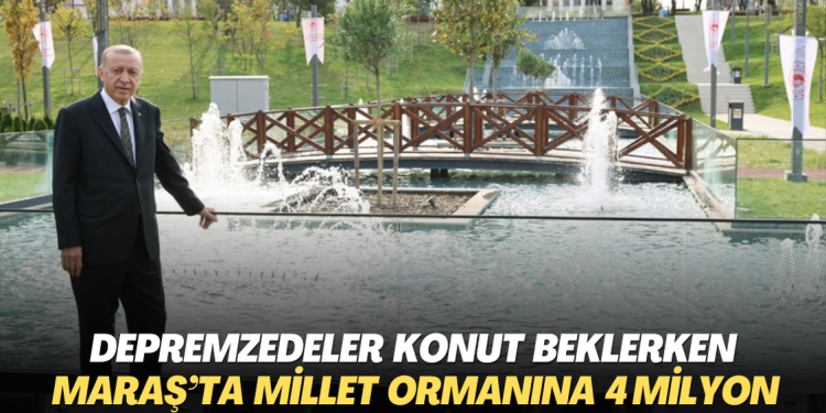 Depremzedelerin konut beklediği Maraş’ta millet ormanı için 4 milyon harcandı