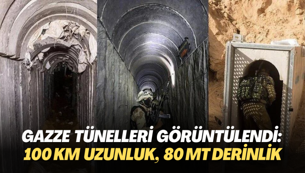 Gazze tünelleri görüntülendi: 100 kilometre uzunluğunda, 80 metre derinliğinde