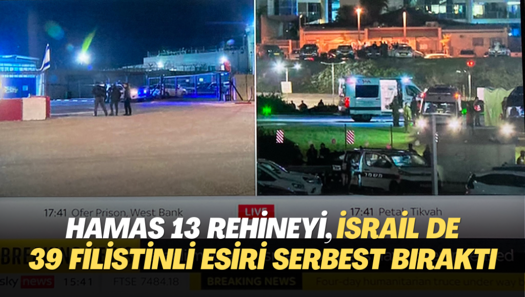 Hamas 13 rehineyi, İsrail de 39 Filistinli esiri serbest bıraktı