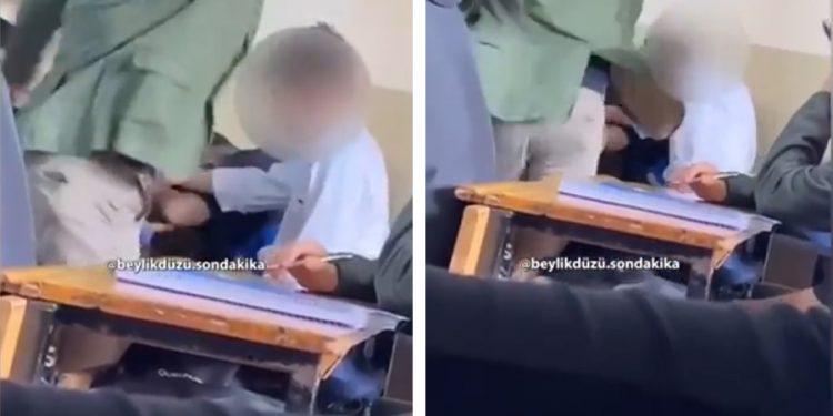 Kitapla öğrencisini dövmüştü! Öğrencinin yakınları öğretmeni hastanelik etti!