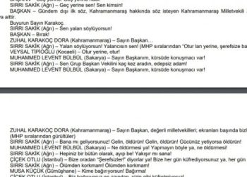 MHP’liler Sakık’a yine küfür etti,  tutanaklara yansıdı