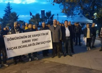 Zonguldak'ta hayatını kaybettikten sonra bedeni patron tarafından yakılan madenci için eylem