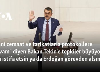 “Dini cemaat ve tarikatlarla protokollere devam” diyen Bakan Tekin’e tepkiler büyüyor: “Ya istifa etsin ya da Erdoğan görevden alsın”