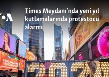 Times Meydanı’nda yeni yıl kutlamalarında protestocu alarmı