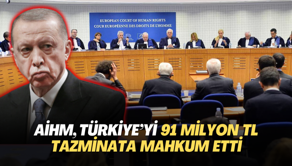 AİHM, Türkiye‘yi 91 milyon TL tazminata mahkum etti