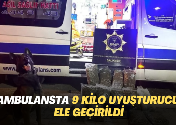 Ambulansta 9 kilo uyuşturucu ele geçirildi