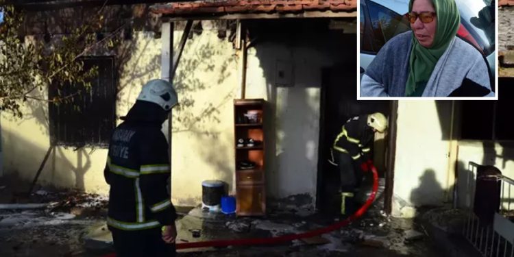 Annesiyle iki kardeşini rehin alıp evi ateşe verdi