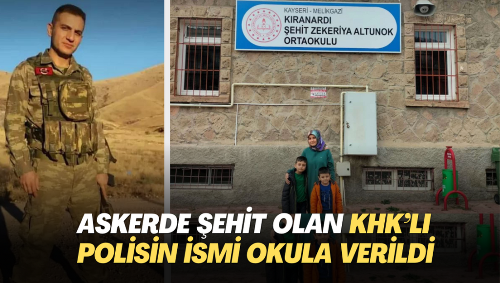 Askerde şehit olan KHK’lı polisin ismi okula verildi