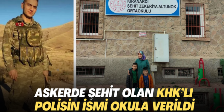Askerde şehit olan KHK’lı polisin ismi okula verildi