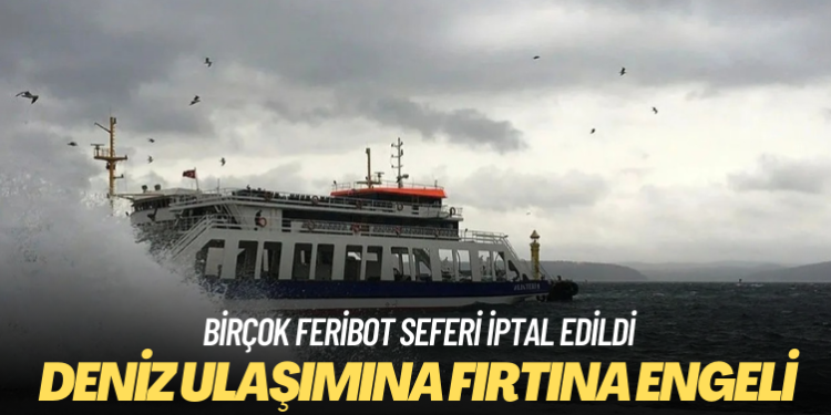 Deniz ulaşımına fırtına engeli