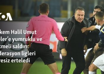 Hakem Halil Umut Meler’e yumruklu ve tekmeli saldırı: Federasyon ligleri süresiz erteledi