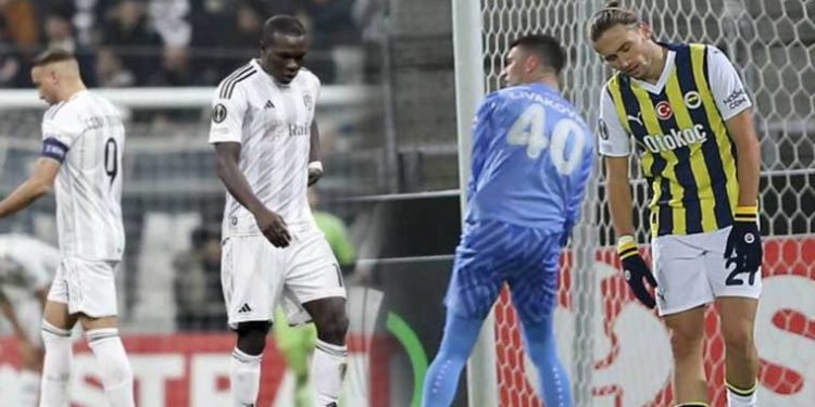 Avrupa’da hezimet: Beşiktaş 5, Fenerbahçe 6 yedi!