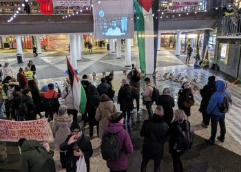 İsveç'te Filistin'de öldürülen gazeteciler için eylem yapıldı