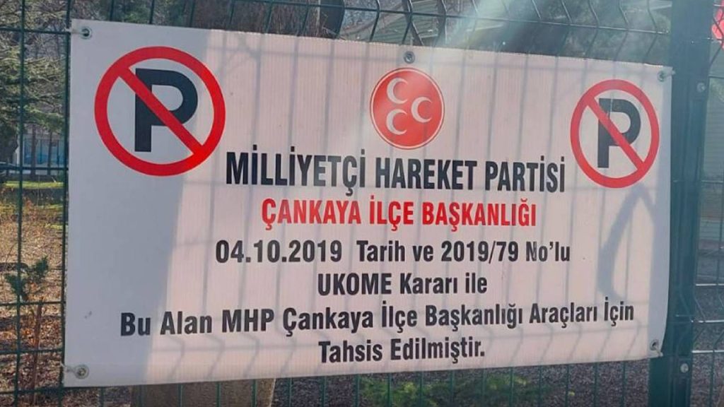 MHP Başkanlığı sahte belgeyle otopark tutmuş