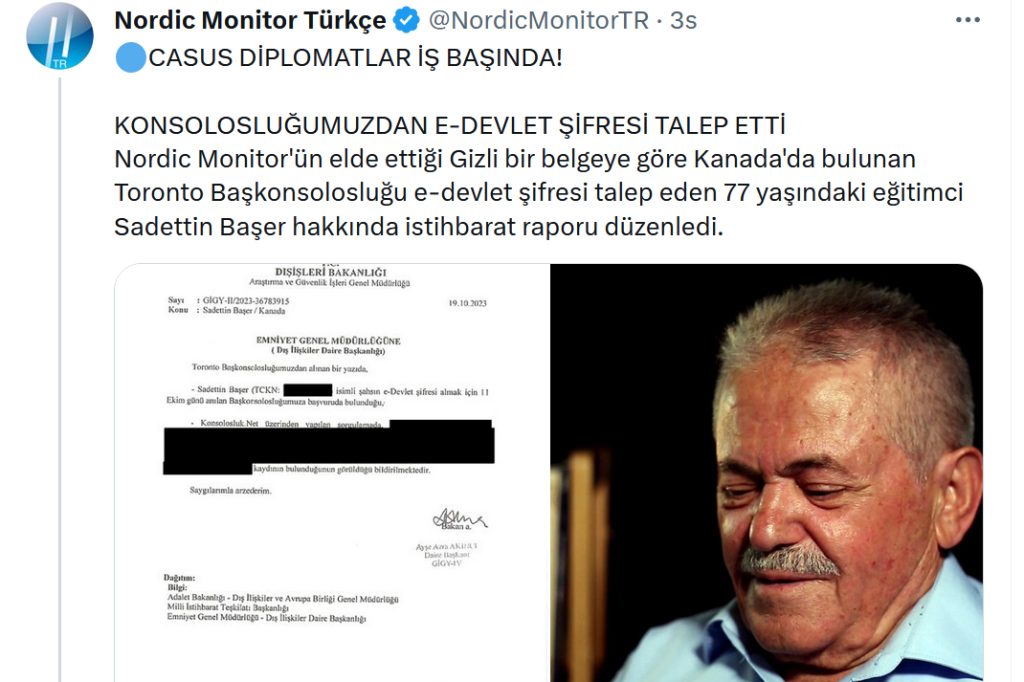 Nordic Monitör, belgelerle yazdı; casus diplomatlar boş durmuyor!