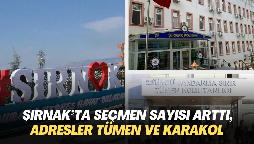 Seçim öncesi Şırnak’ta seçmen sayısı 8 bin 243 arttı, yarısının adresi tümen ve karakol