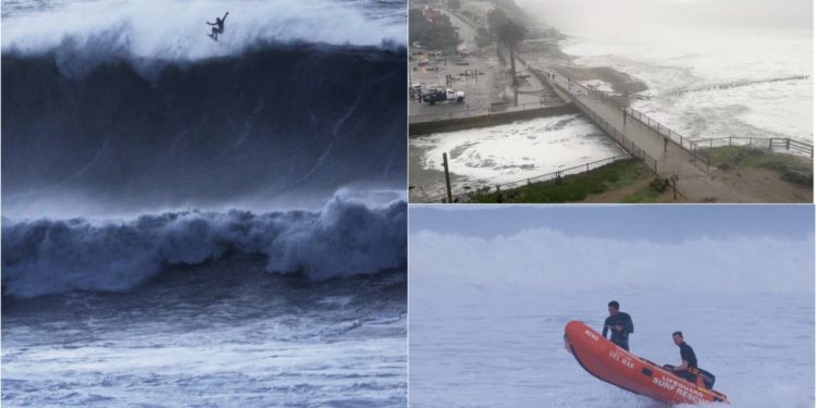 'Sörf diyarı' Kaliforniya'da dev dalgalar: Kıyı şeridine tahliye uyarısı yapıldı