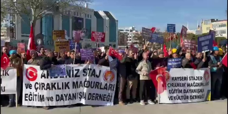 Staj ve çıraklık mağdurları İstanbul mitinginde bir araya geldi