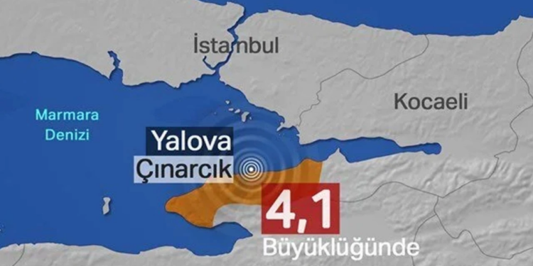 Çınarcık’ta 4.1 büyüklüğünde deprem!