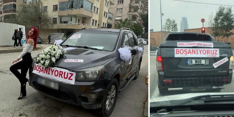 Boşanma davasına süslediği araçla giden kadın boşanamadı