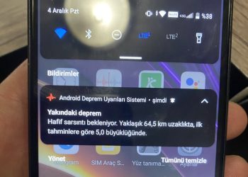 Telefonlardaki uyarı sistemi, depremi saniyeler öncesinden bildi
