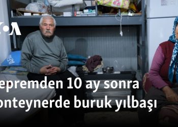 Depremden 10 ay sonra konteynerde buruk yılbaşı