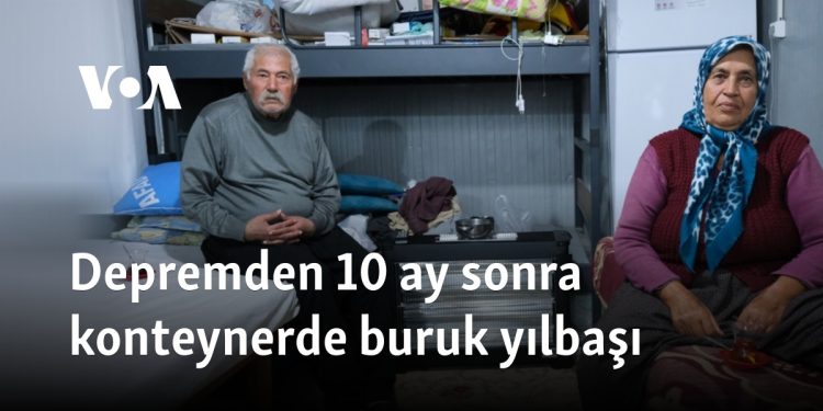 Depremden 10 ay sonra konteynerde buruk yılbaşı