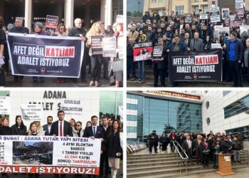 Adliye önlerinde ‘deprem’ nöbeti: Tüm sorumlular yargılanmalı