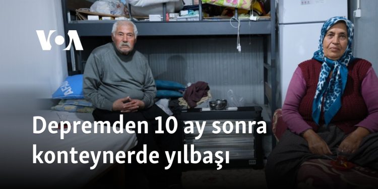 Depremden 10 ay sonra konteynerde buruk yılbaşı