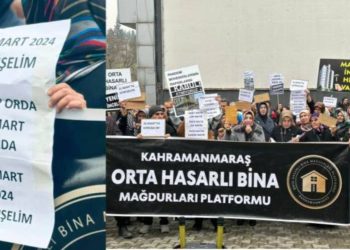 Depremzedeler AKP binasına sarı zarf bıraktı: “Sandıkta görüşürüz”