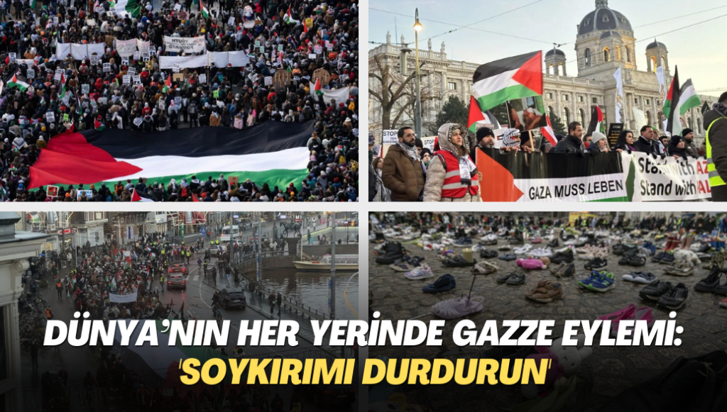 Dünya’nın her yerinde Gazze’ye destek eylemleri: ‘Soykırımı durdurun’