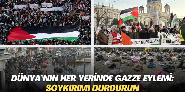 Dünya’nın her yerinde Gazze’ye destek eylemleri: ‘Soykırımı durdurun’