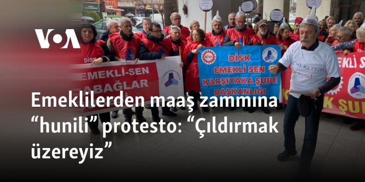 Emeklilerden maaş zammına “hunili” protesto: “Çıldırmak üzereyiz”