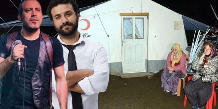 Haluk Levent ve Hasan Can Kaya, çadırda kalan şehit ailesine ev alıyor