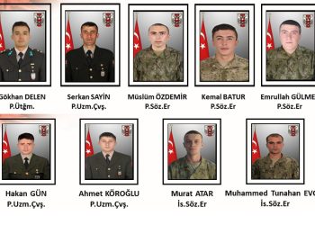 Kuzey Irak’ta şehit düşen 9 askerin kimlikleri açıklandı