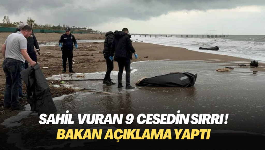 Sahil vuran 9 cesedin sırrı! Bakan açıklama yaptı