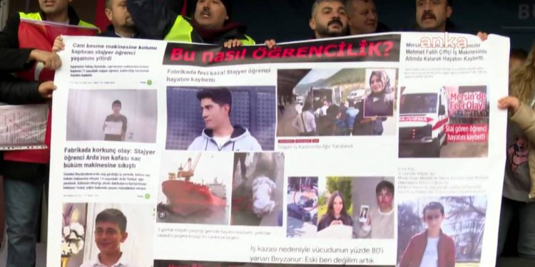 Staj ve çıraklık mağdurlarından miting: TÜİK verilerinde bizi işçi gösteriyorsunuz, o zaman işçilikten kaynaklanan özlük haklarımızı da verin