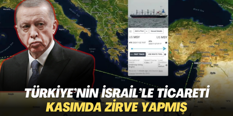 TÜİK verilerine göre ,Türkiye’nin İsrail’le ticareti kasımda zirve yapmış