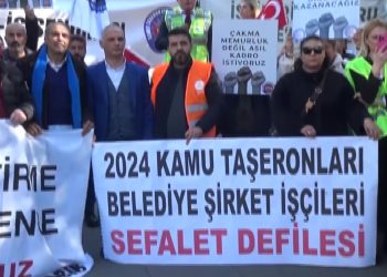 Taşeron işçilerden Adana'da eylem