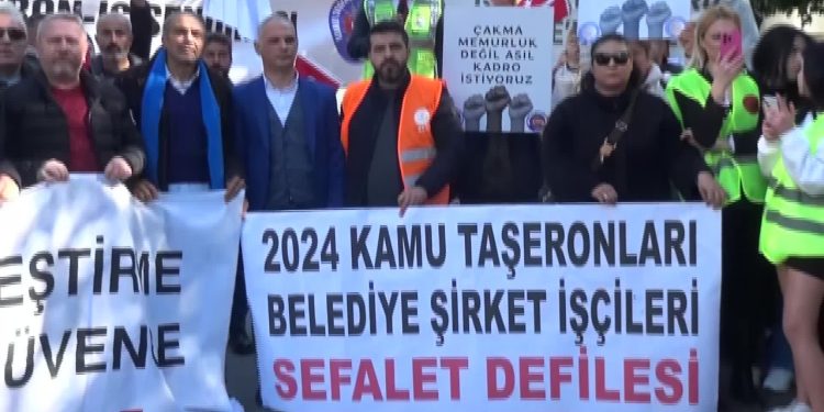 Taşeron işçilerden Adana'da eylem