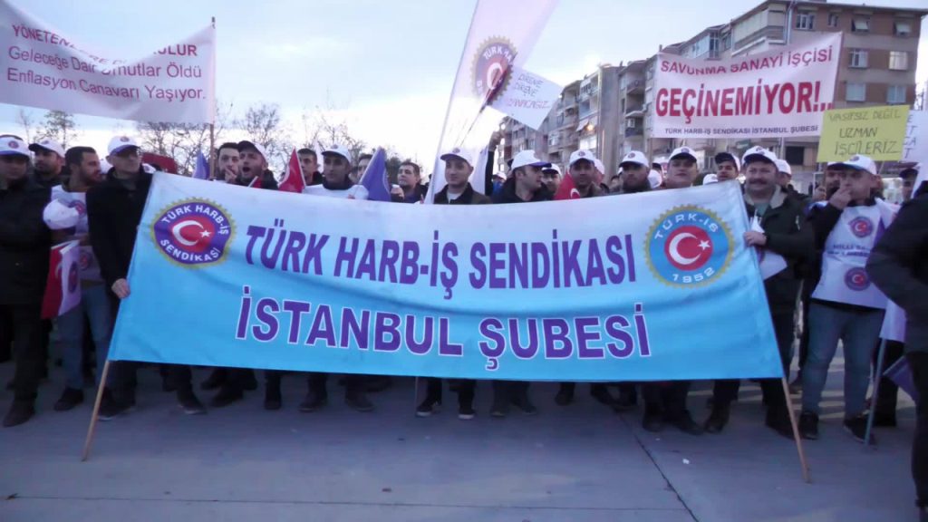 Türk Harb-İş Sendikası'nda 'düşük ücret' eylemi