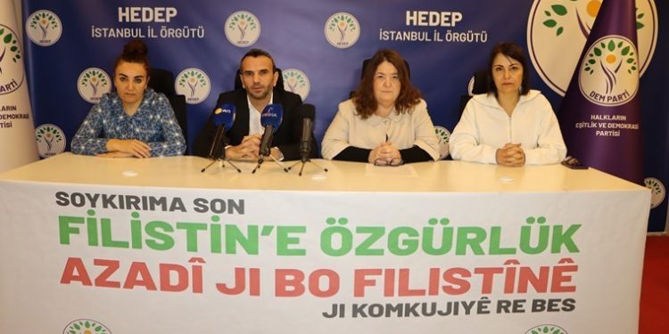 DEM Parti İstanbul’daki Filistin mitingini erteledi