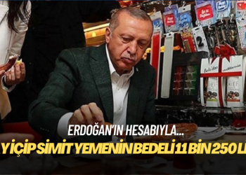 Erdoğan’ın hesabıyla: 5 kişilik ailenin bir ay boyunca sadece çay içip simit yemesinin bedeli 11 bin 250 lira