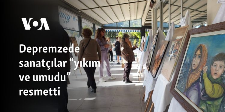 Depremzede sanatçılar “yıkım ve umudu” resmetti