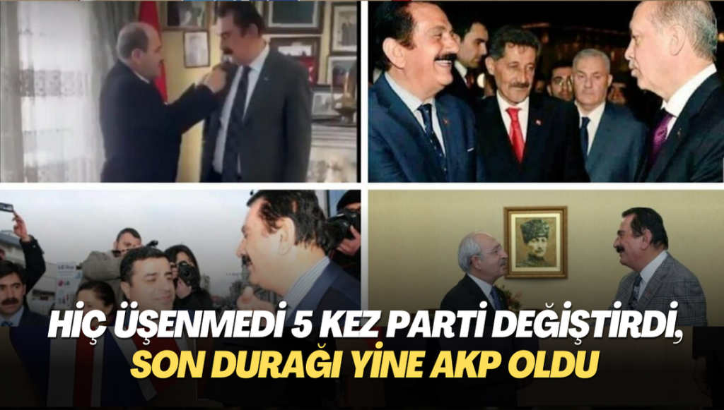 5 kez parti değiştirdi, son durağı yine AKP oldu